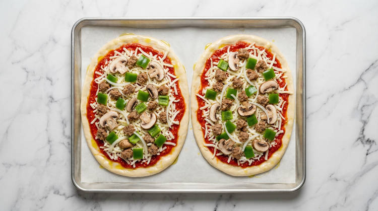 Shape & Assemble Pizzas