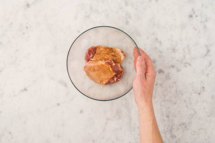 Flavour the pork 