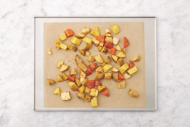 Roast the veggies
