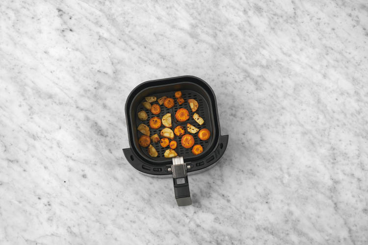 Airfry the veggies