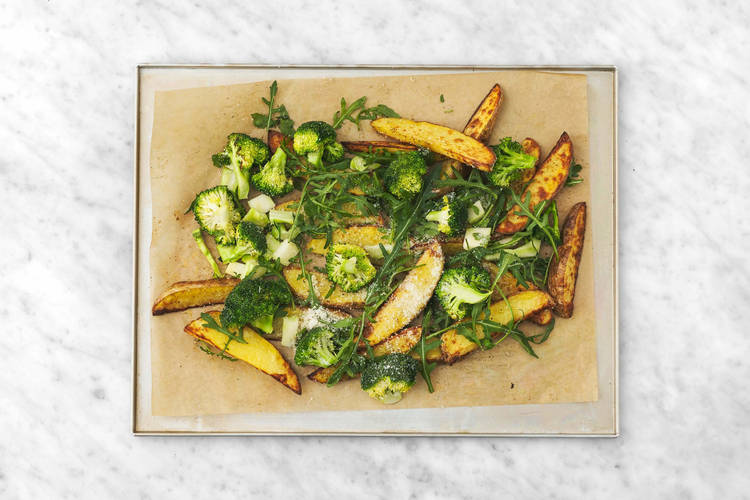 Bland grøntsager og rucola