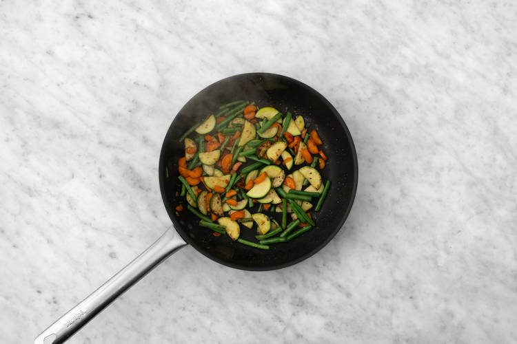 Cook the veggies 