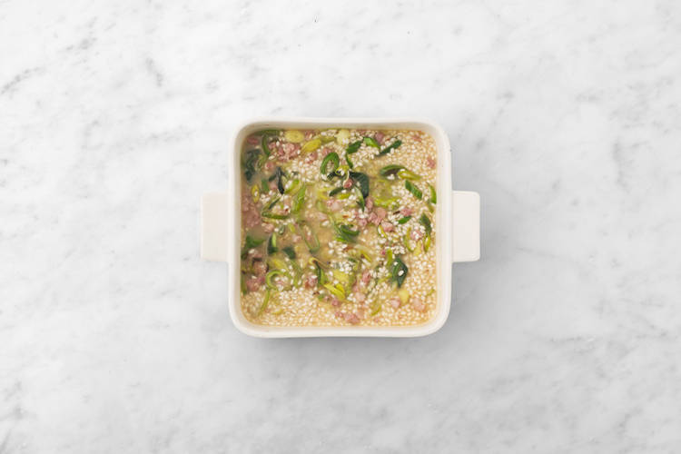 Bake the risotto