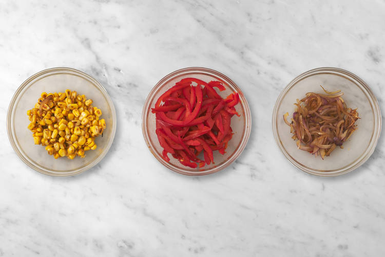 Cook the veggies