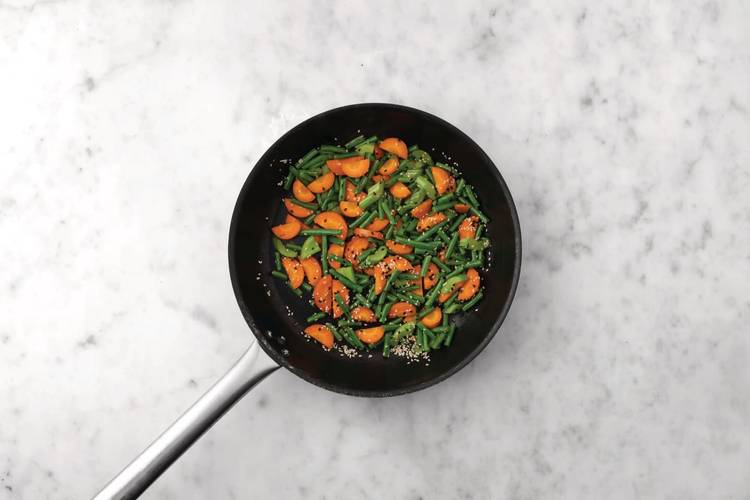 Cook the veggies