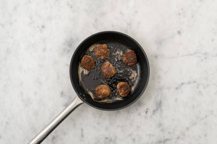 Cook the haloumi & rissoles