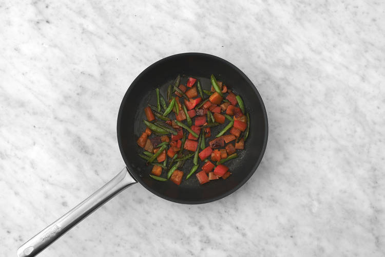 Cook the veggies