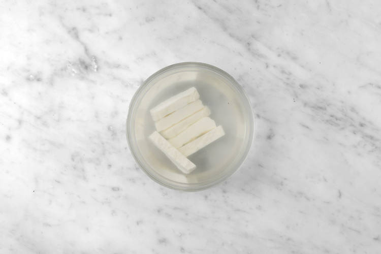 Prep the haloumi