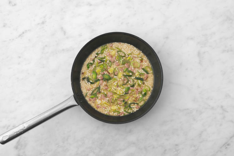Start the risotto