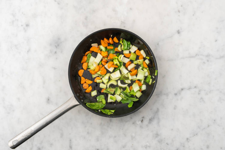 Cook the veggies