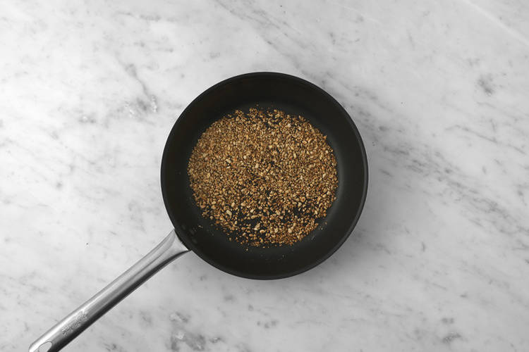 Toast the walnuts & dukkah