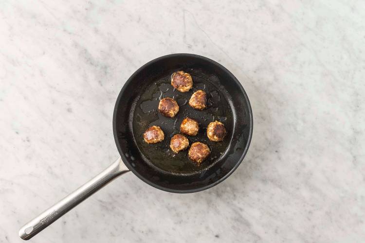 Cook the meatballs