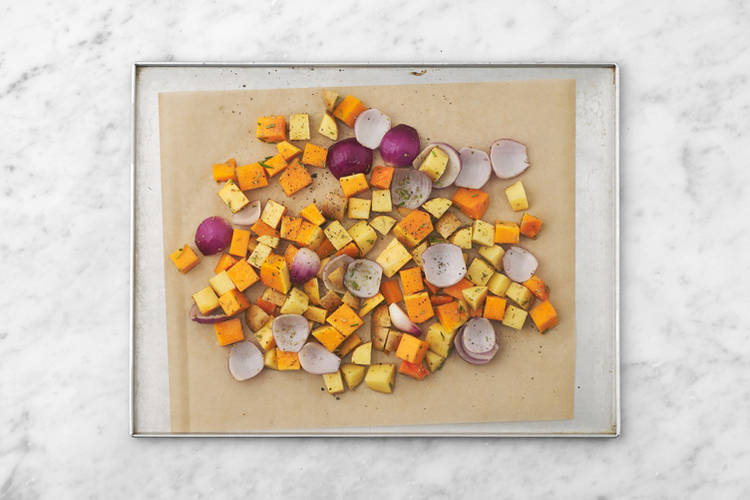 Roast the veggies