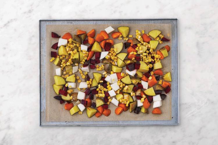 Roast the veggies