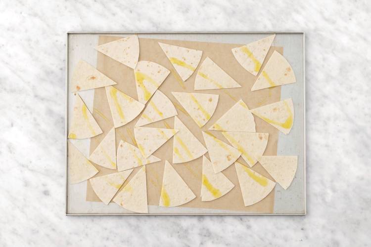 Bake the nacho chips