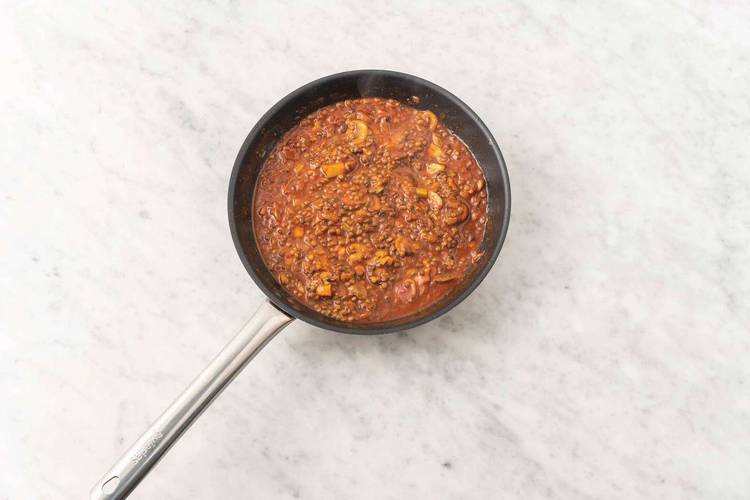 Bake the pie filling