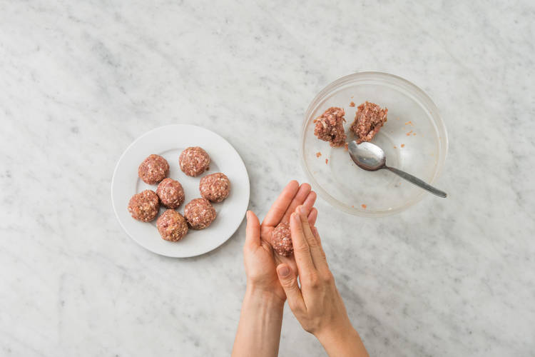Prep the meatballs