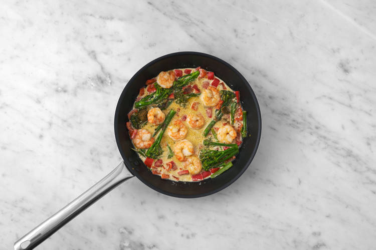 Add the Prawns