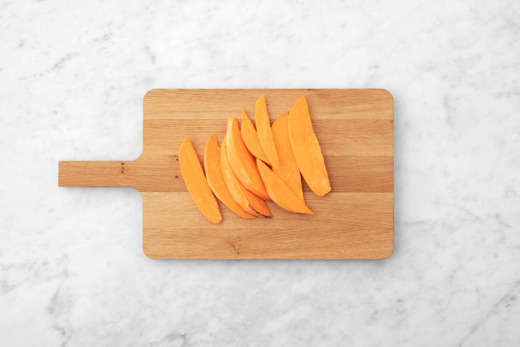 Zoete-aardappelwedges maken