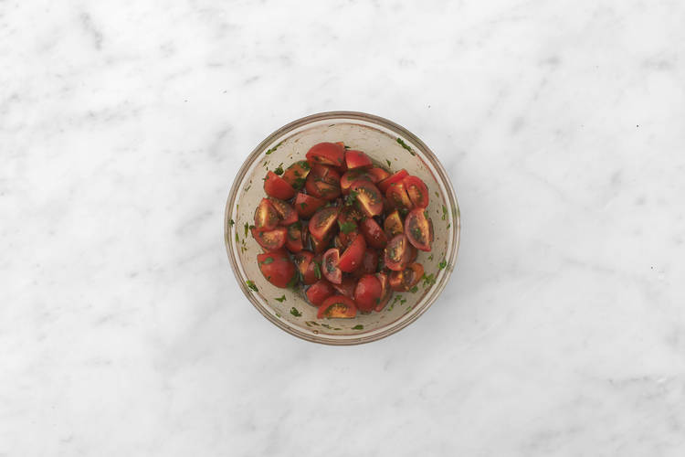 Make the bruschetta