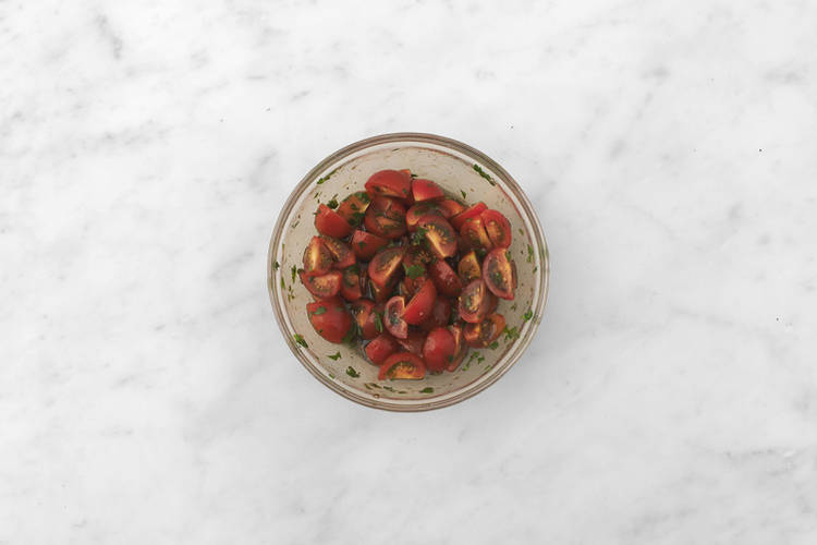 Make the bruschetta