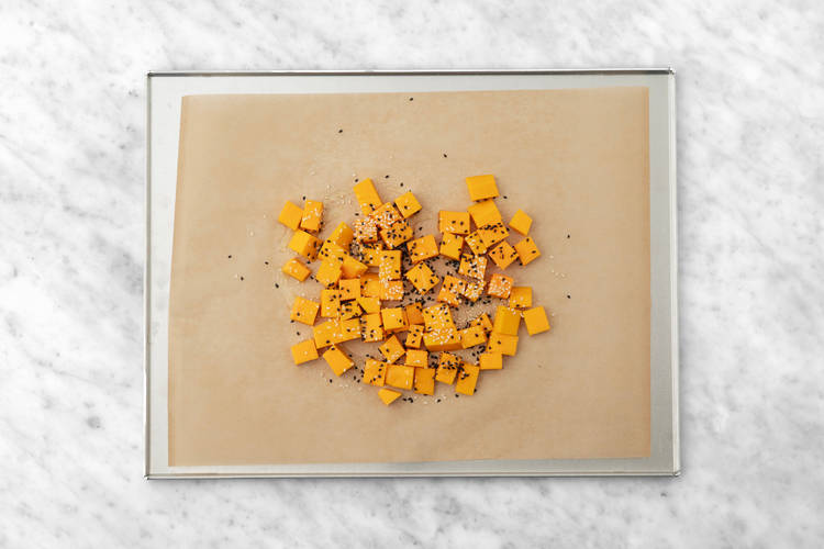 Roast the sweet potato