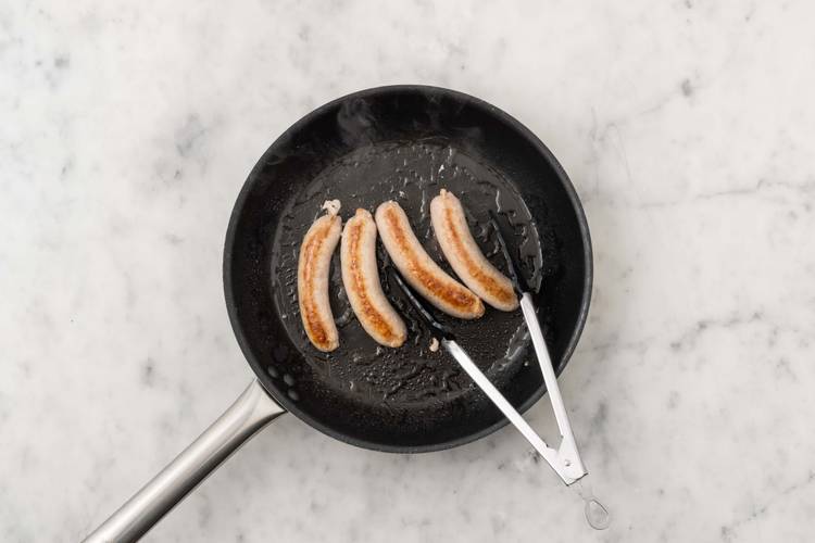 Cook the sausages
