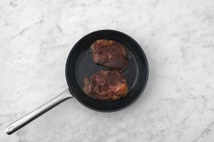 Cook the porterhouse steak