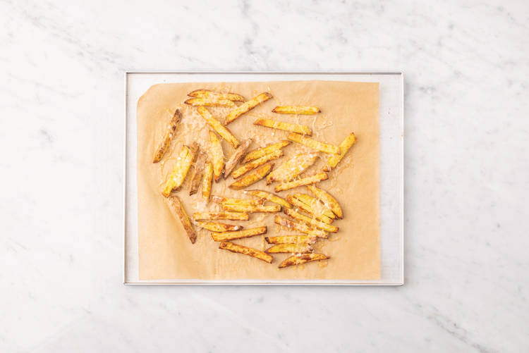 Bake the Parmesan fries