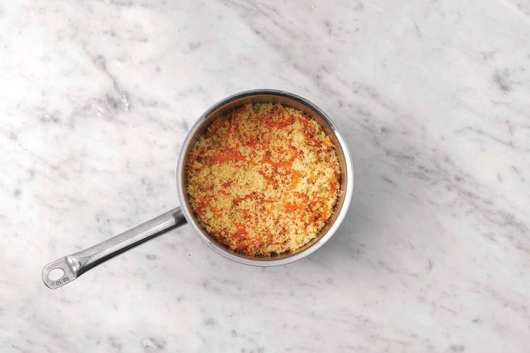 Make the garlic couscous