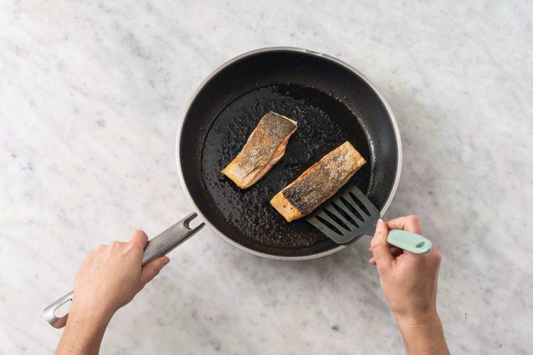 Cook the salmon & tofu