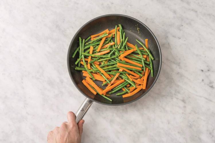 Cook the veggies 