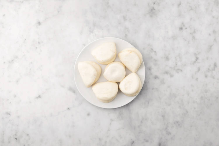 Heat the buns & assemble the slaw