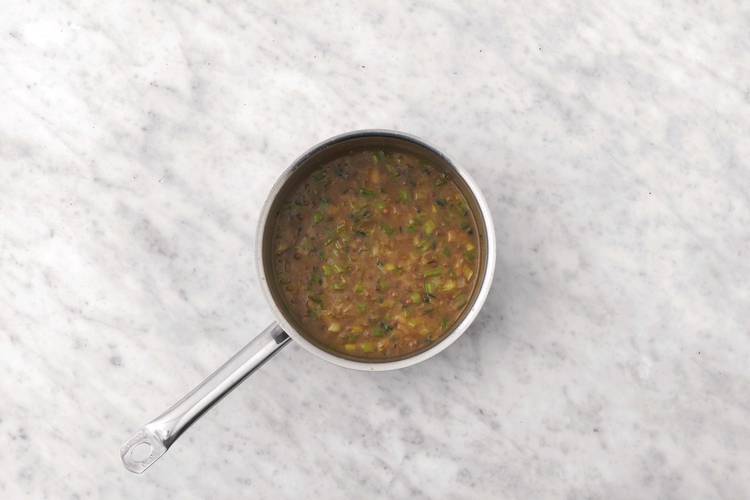Braise the lentils