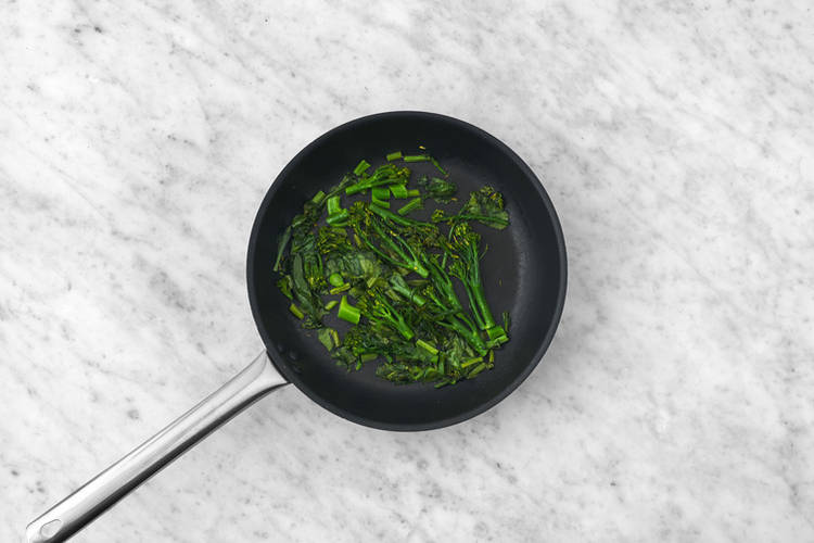 Cook the green veggies 