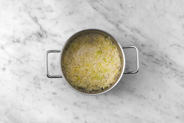 Porreereis kochen