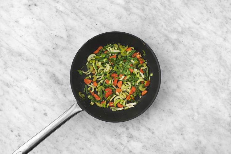 Cook the veggies