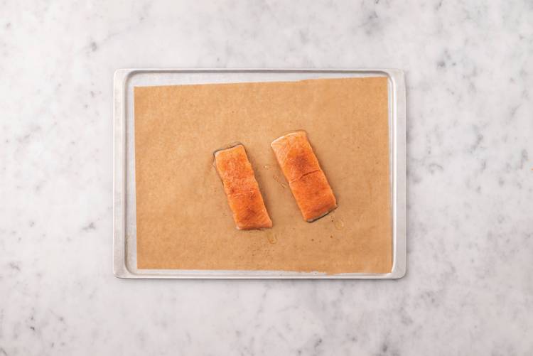 Bake the salmon
