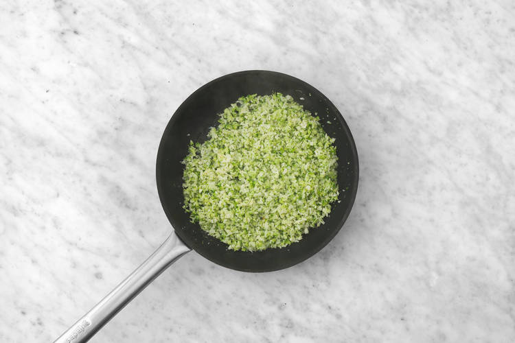 Cook the broccoli & cauliflower rice