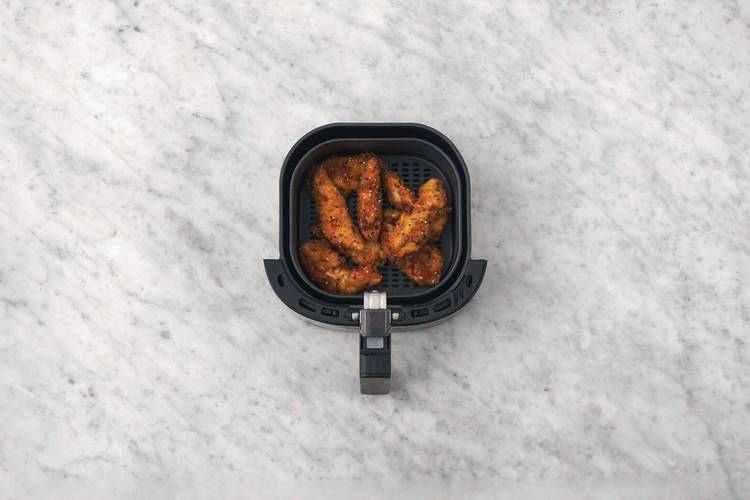 Cook the crumbed tenderloins & bacon