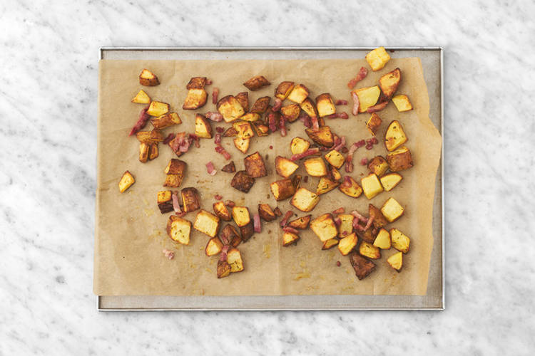 Roast the rosemary & bacon potatoes