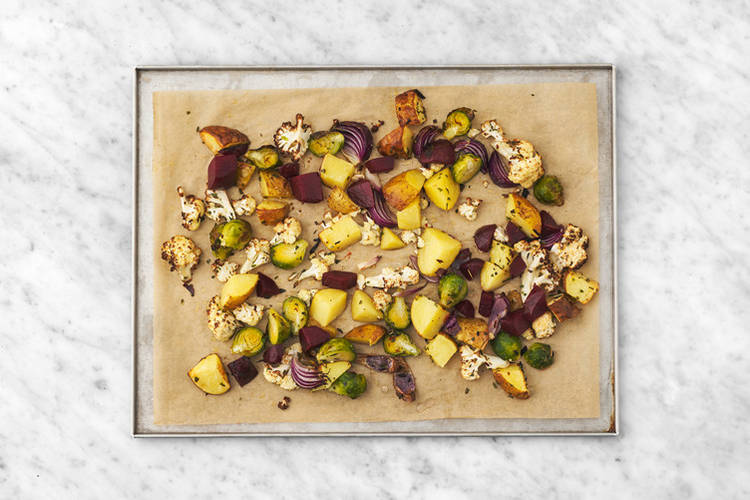 Roast the veggies