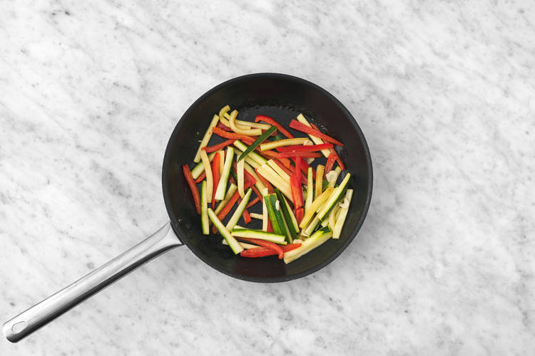 Cook the veggies
