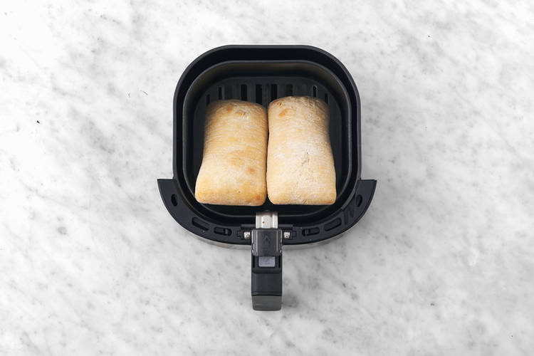 Heat the ciabatta