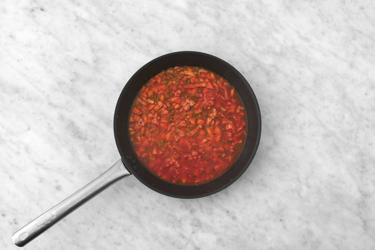 Cook the chicken & start the risoni