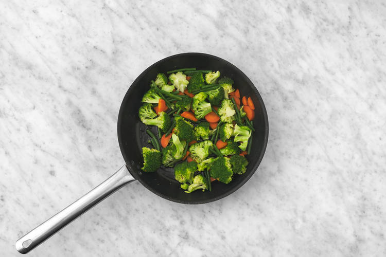 Cook the veggies