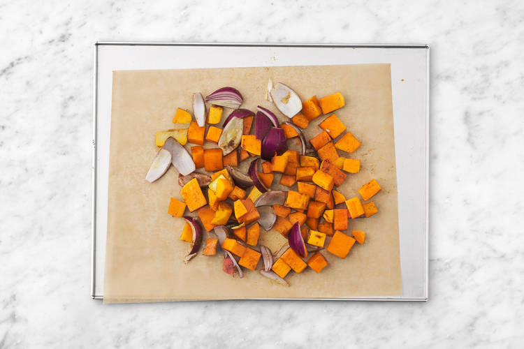 Roast the veggies