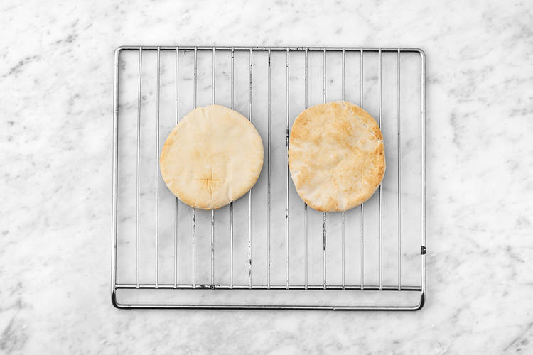 Heat the pita bread