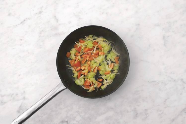 Cook the veggies