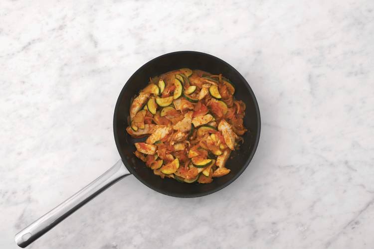Cook the prawns